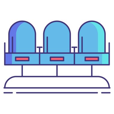 Sezon Koltukları renk ikonu vektör illüstrasyonu