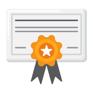 ödül sertifikası vektör simgesi