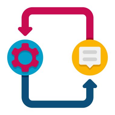 Geri besleme döngüsü vektör çizimi