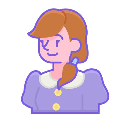 kadın avatar vektör illüstrasyon tasarımı