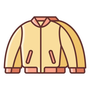Bombacı ceketinin düz simgesi
