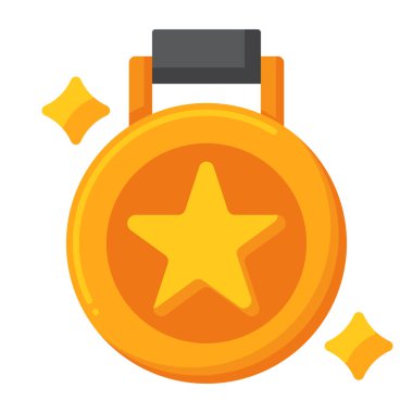 Altın madalya vektör simgesi