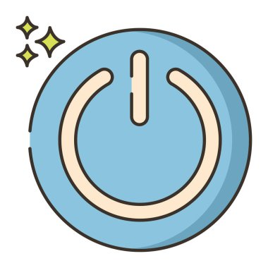 Açılıp kapatma düğmesi simgesi basit illüstrasyon