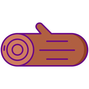 Beyaz arkaplanda ahşap simge, vektör illüstrasyonu