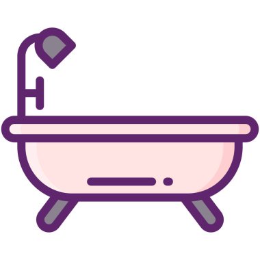 Küvet ikonu vektör illüstrasyonu