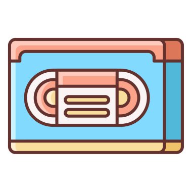 Video Kaset simgesi vektör illüstrasyonu