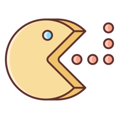 Retro Oyun simgesinin vektör illüstrasyonu