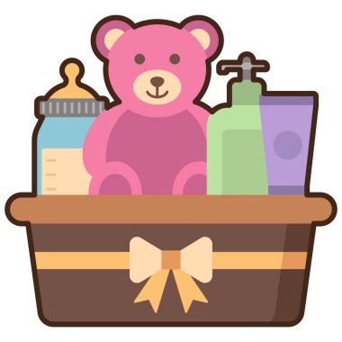 Bebek Hamper vektör çizimi tasarımı