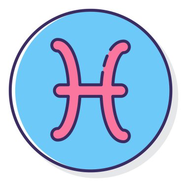 Balık ikonu vektör illüstrasyonu