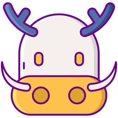 Beyaz arka plan üzerinde izole Dragon simgesi