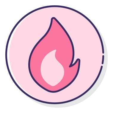 yanan alev vektörü simgesi