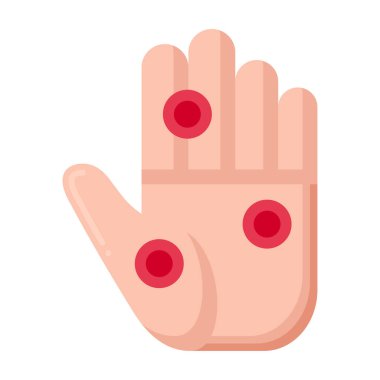 Acupression simgesi vektör illüstrasyonu