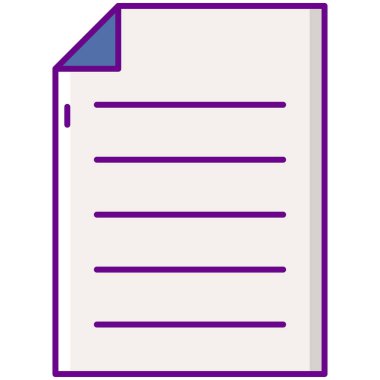 Dosya simgesinin vektör illüstrasyonu