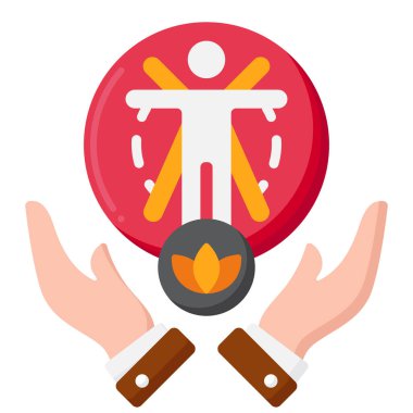 Beyaz arkaplanda Vücut Hareketi Terapisi simgesi izole edildi