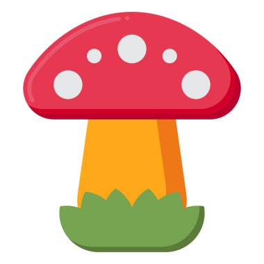 Mantar renkli vektör simgesi