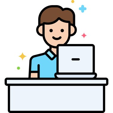 Küçük simge renk ana hatları vektörü