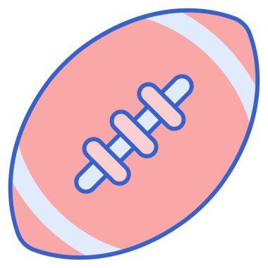 ragbi topu simgesi basit illüstrasyon