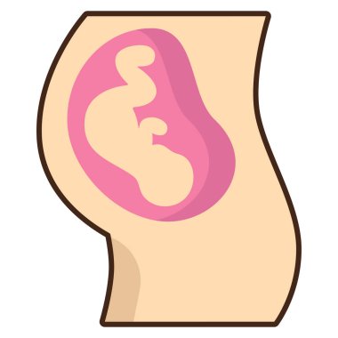 Hamile kadın kutsal kişilerin resmi, vektör çizim