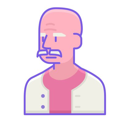 dedesi simgesi beyaz arka plan üzerinde