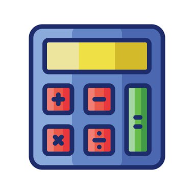 hesap makinesi simgesi vektör illüstrasyonu