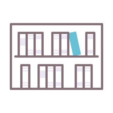 Kütüphane simgesinin vektör illüstrasyonu