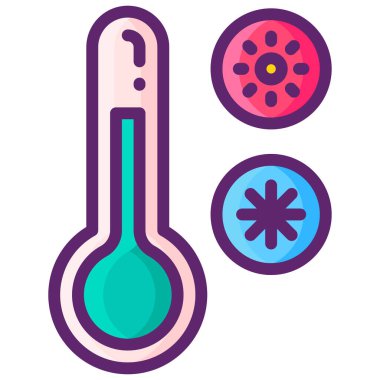 Moda biçimi izole edilmiş arkaplanda termometre simgesi