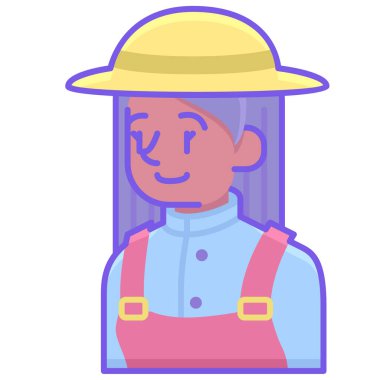 Çiftçi kadın avatar simgesi