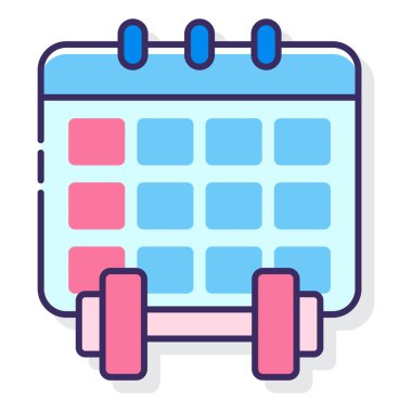 Zamanlama simgesi basit illüstrasyonunu çalıştır