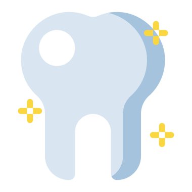 Diş simgesinin vektör illüstrasyonu