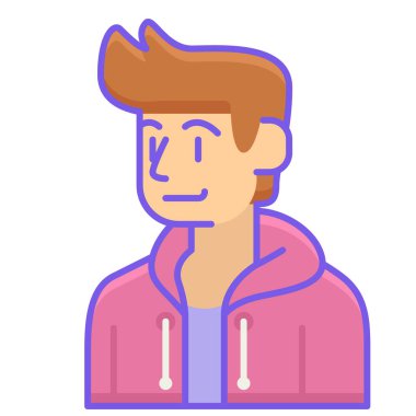 avatar erkek kişi simgesi doldurulmuş ana hatlar biçimi