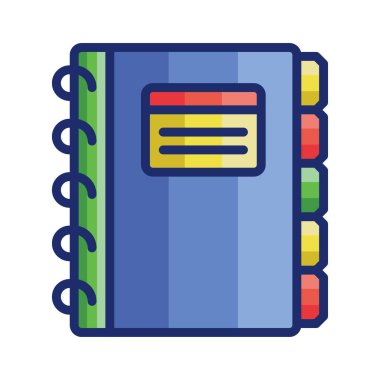 Not defteri simgesi, vektör illüstrasyonu