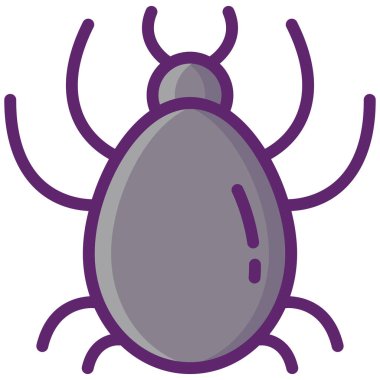 Toz Mites simgesi basit bir illüstrasyon