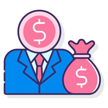 Sponsor simgesi basit illüstrasyon