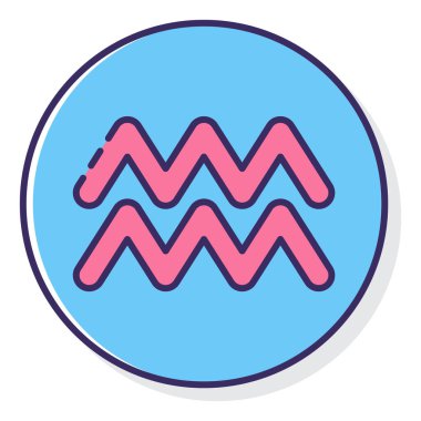 Akvaryum simgesinin vektör illüstrasyonu