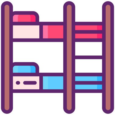 Ranza Yatak simgesi basit illüstrasyon