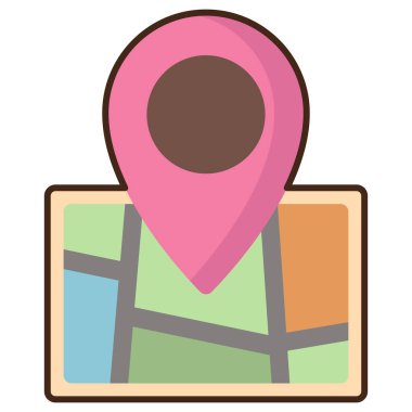 Harita konumu vektör simgesi