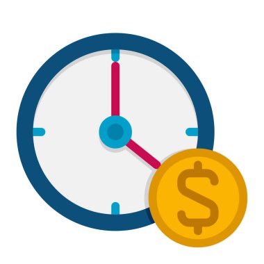 Zaman simgesi vektör illüstrasyon tasarımlı saat