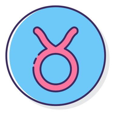Taurus sembolü vektör çizimi