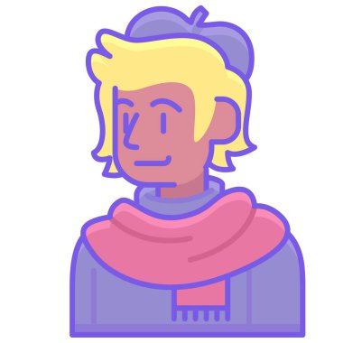 erkek ressam simgesi çizim biçimi