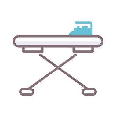 Ütü tahtası renk vektörü simgesi