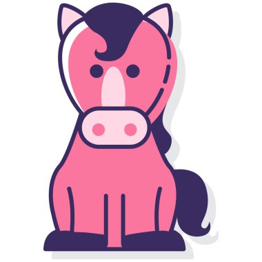 at simgesi, vektör rengi çizimi