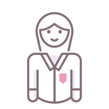 Okul üniformalı bayan öğrenci.