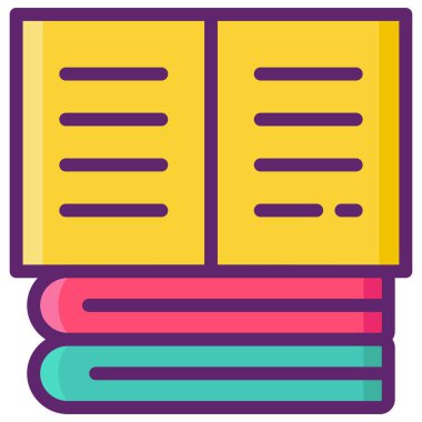 Kitap simgesi basit illüstrasyon