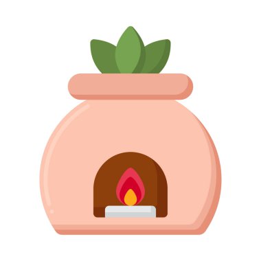 Beyaz arkaplanda aromaterapi simgesi