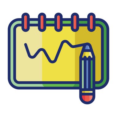 skeç pad simgesi basit illüstrasyon