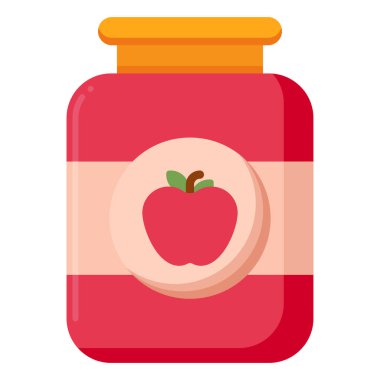 reçel düz ikon vektör çizimi