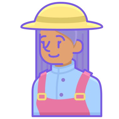 Avatar kategorisinde çiftçi kadın avatar simgesi