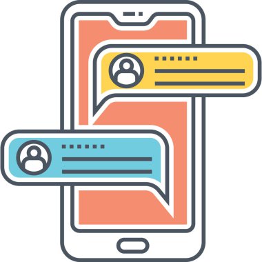 Beyaz arkaplanda konuşma arayüzleri simgesi