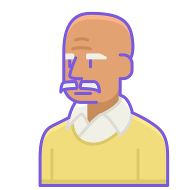 Beyaz arkaplanda izole edilmiş büyükbaba simgesi