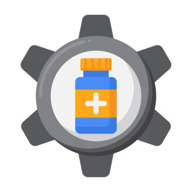 tıbbi düz vektör simgesi